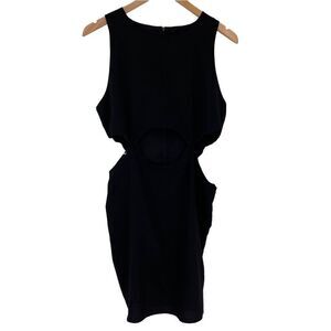 NWOT Kourt Cut Out Mini Dress‎ Sleeveless Lined Women Large Black Night Out